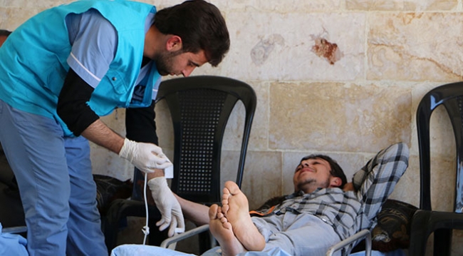 İdlib halkından Doğu Gutalılara kan bağışı