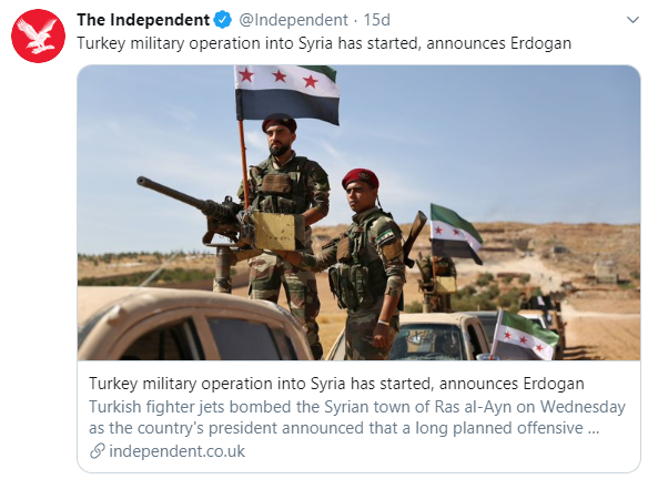 Dünya medyası Barış Pınarı Harekatı'nın başladığını böyle duyurdu