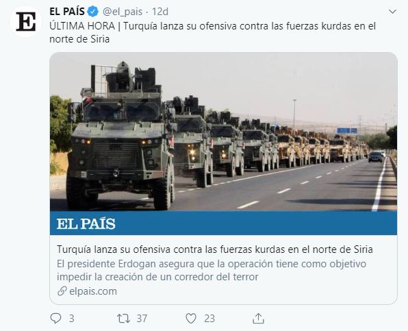 Dünya medyası Barış Pınarı Harekatı'nın başladığını böyle duyurdu