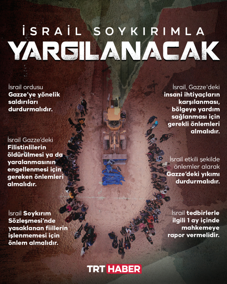 İsrail "soykırımla" yargılanacak