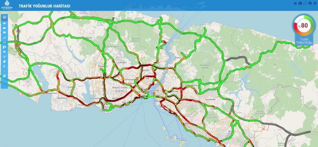 İstanbul'da kısıtlama öncesi trafik yoğunluğu