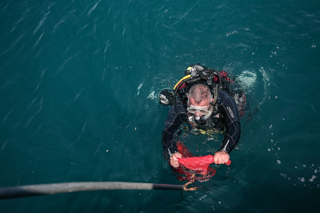 Boğaz'dan motosiklet bile çıktı