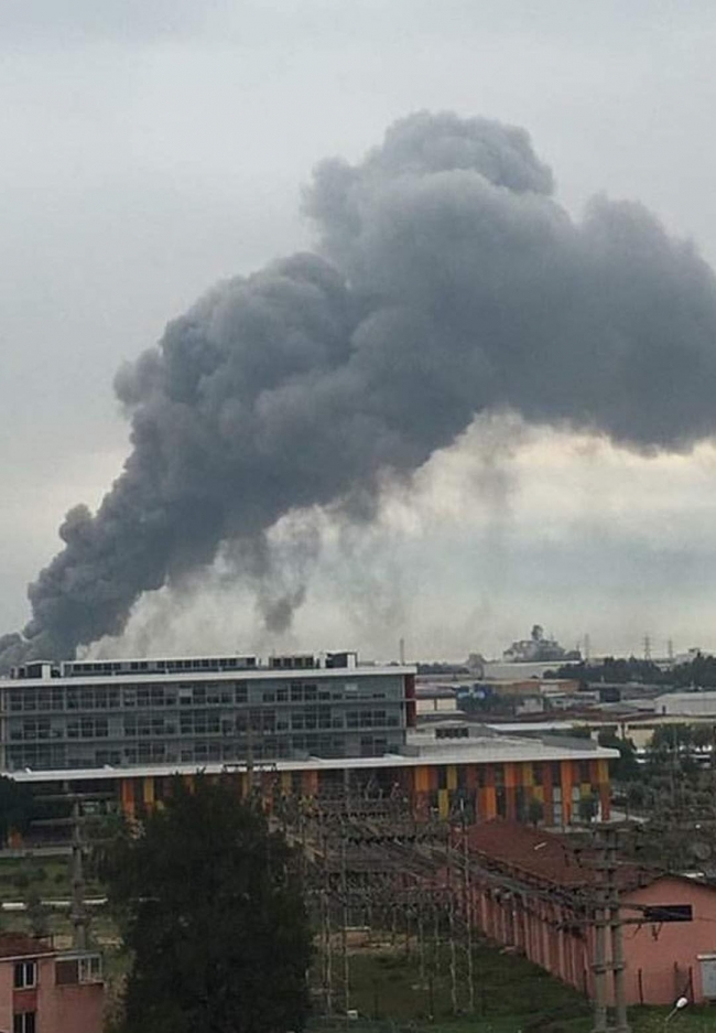 İzmir'de çerez fabrikasında yangın