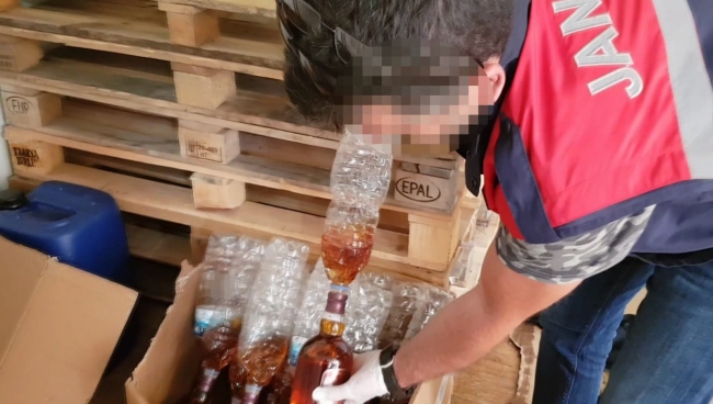 Jandarmadan sahte içki operasyonu: 9 gözaltı
