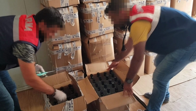 Jandarmadan sahte içki operasyonu: 9 gözaltı