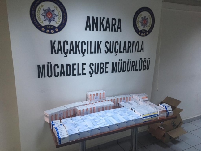 Ankara'da 14 bin 490 kaçak ilaç ele geçirildi