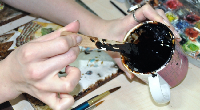 Bu tablolar kahveden