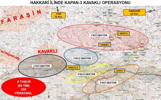 Hakkari'de Kapan-3 Kavaklı Operasyonu başladı