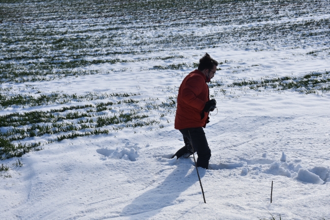 Edirne'de yağan kar buğday üreticisini sevindirdi