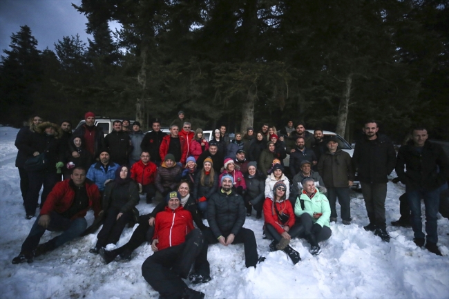 30 araçla kar safari