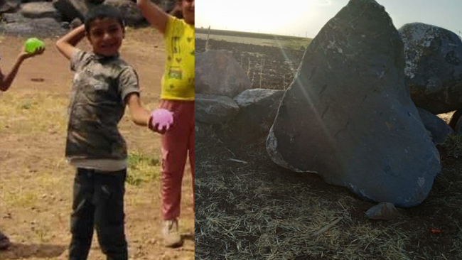 Koyun otlatırken üzerine taş düşen çocuk hayatını kaybetti