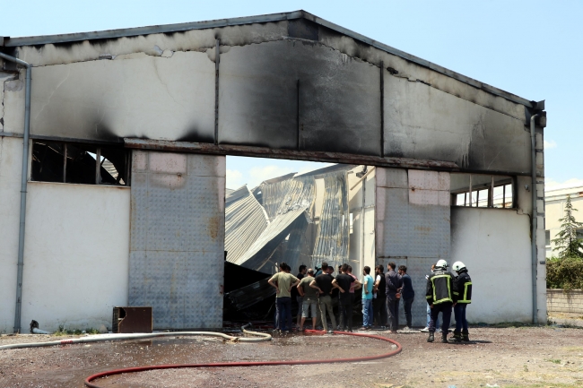 Kayseri'de ambalaj fabrikasında yangın