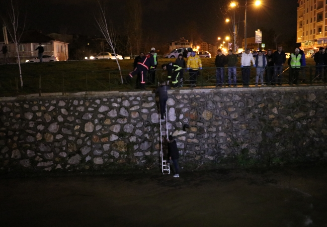 Bursa'da otomobil dereye uçtu: 2 yaralı