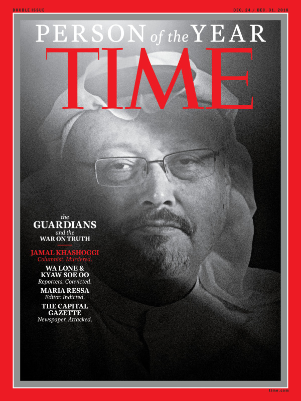 Time dergisi Cemal Kaşıkçı'yı 'Yılın Kişisi' seçti
