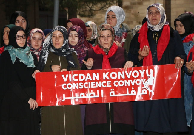 "Vicdan Konvoyu"na destek için Hatay'a gittiler