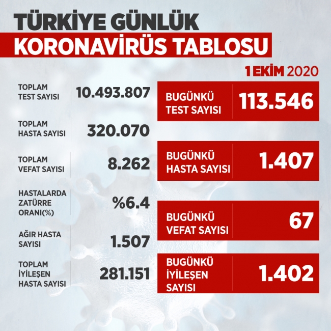 Türkiye'de iyileşenlerin sayısı 281 bin 151'e yükseldi
