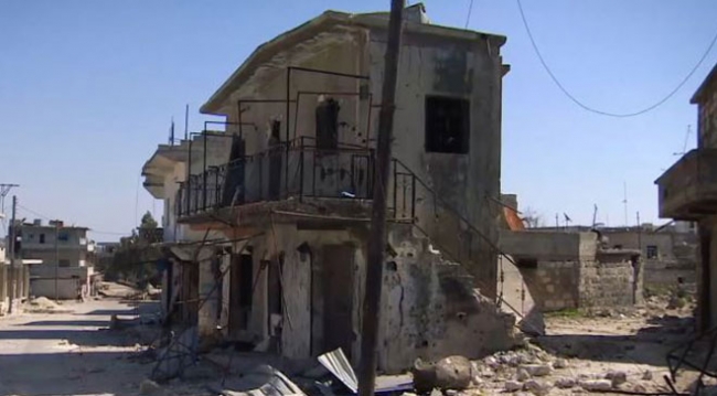 Sessizliğin hakim olduğu köyde güvenlik koridoru oluşturuluyor