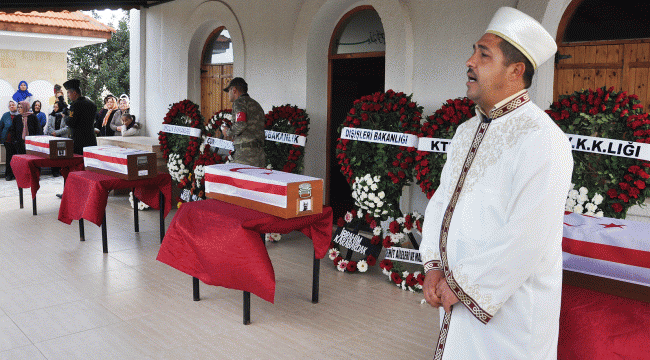 Kıbrıs şehitlerine 43 yıl sonra cenaze töreni