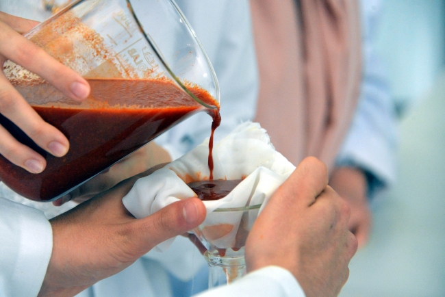 Öğrenciler Likit Maraş biberi ürettiler