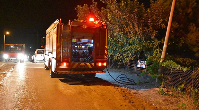 Manisa'da bağ evinde yangın