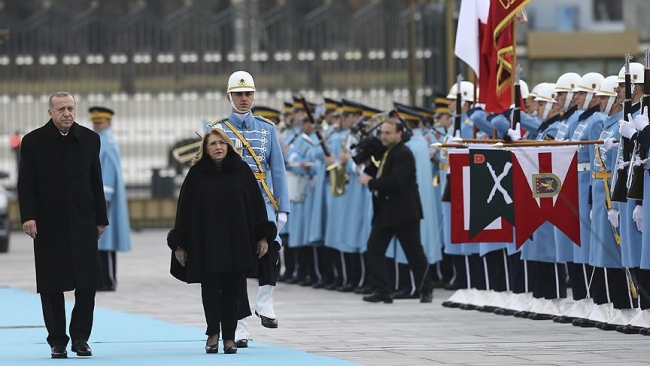 Cumhurbaşkanı Erdoğan Malta Cumhurbaşkanı'nı resmi törenle karşıladı