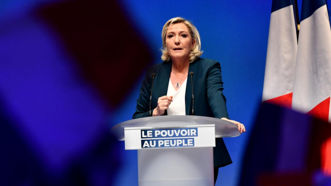 Aşırı sağcı Cumhurbaşkanı adayı Marine Le Pen. Fotoğraf: AA