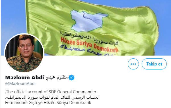 Twitter'dan terörist Mazlum'a onaylı hesap