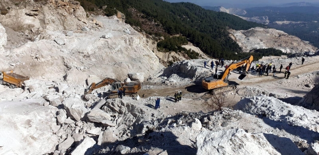 Milas'ta maden ocağında göçük