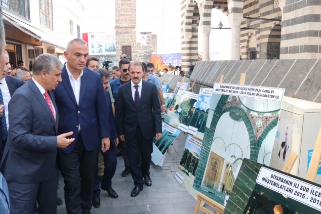 Terörün zarar verdiği Dört Ayaklı Minare'nin açılışı yapıldı