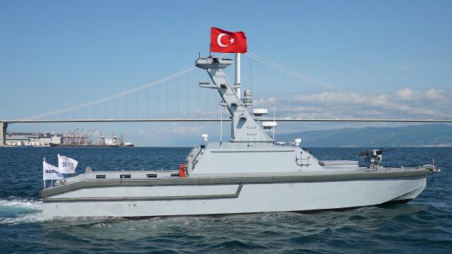 Mavi Vatan'ın 'Amiral İDA'sı ülkemizde sivil bir tersane tarafından inşa edildi. Foto: Umut Özacar / TRT Haber