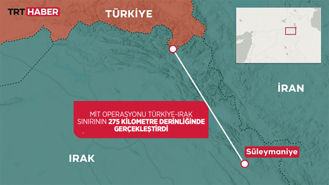 MİT'ten Süleymaniye'de operasyon: PKK'lı sözde yönetici etkisiz hale getirildi