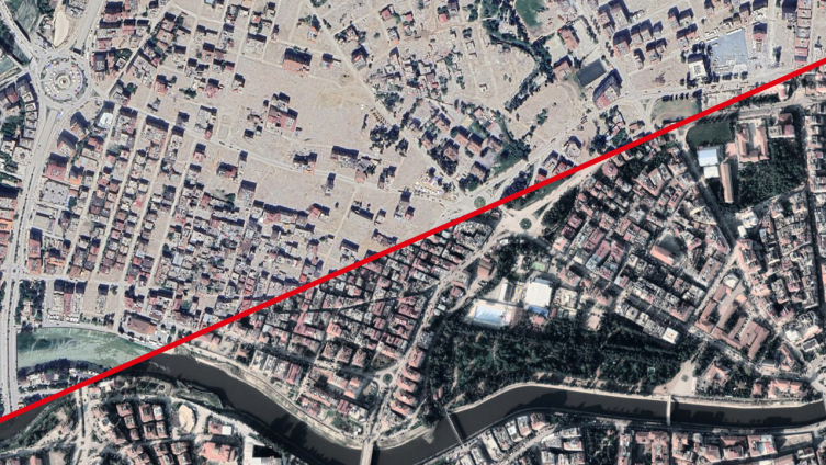 Hatay'da depremin yıkıcı etkisi uydu görüntülerine yansıdı