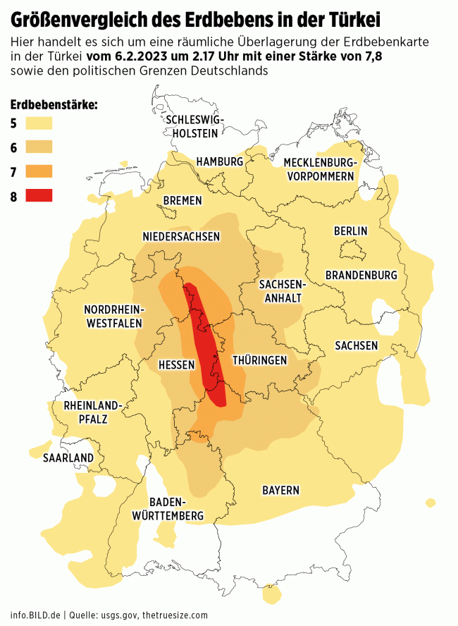 Bild gazetesi depremi Almanya'ya uyarladı: Bütün ülke sarsılırdı