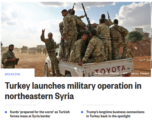 Dünya medyası Barış Pınarı Harekatı'nın başladığını böyle duyurdu