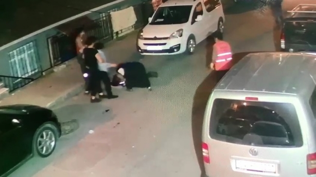 Parke taşıyla temizlik görevlisini darbettiler