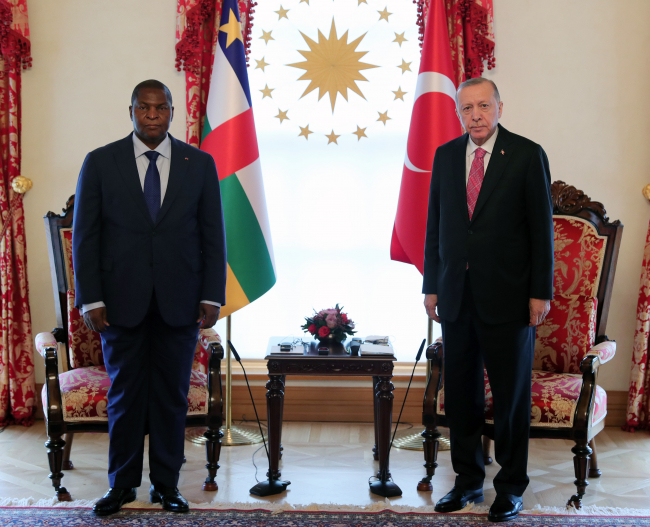 Fotoğraf: Cumhurbaşkanı Erdoğan, Orta Afrika Cumhuriyeti Cumhurbaşkanı Faustin-Archange Touadera ile görüştü (DHA)