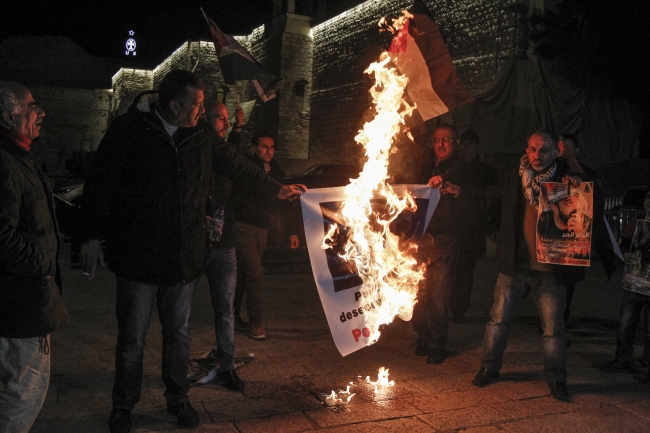 Filistinliler ABD Başkan Yardımcısı Mike Pence'in İsrail ziyaretini protesto etti