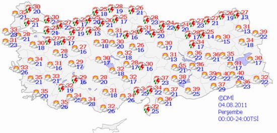 Serin ve yağışlı hava geliyor