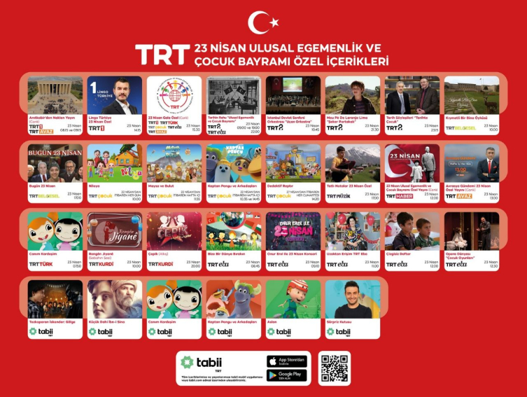 TRT’den 23 Nisan'a özel yayınlar