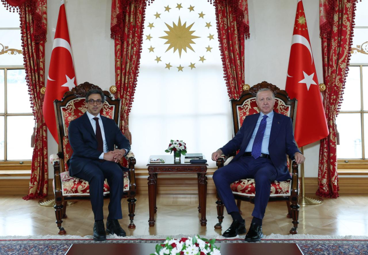 Cumhurbaşkanı Erdoğan BAE Devlet Başkan Yardımcısı Şeyh Mansur'u kabul etti