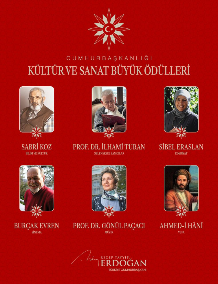 Cumhurbaşkanlığı Kültür ve Sanat Büyük Ödülleri'nin sahipleri belli oldu