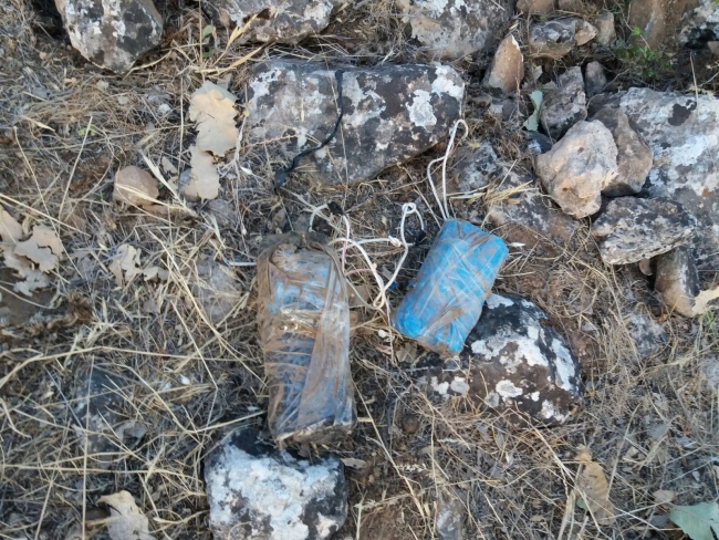 Araziye tuzaklanmış patlayıcılar imha edildi