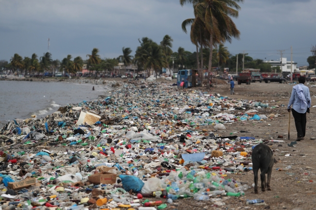 Plastik atıklarla kaplı Haiti kıyıları
