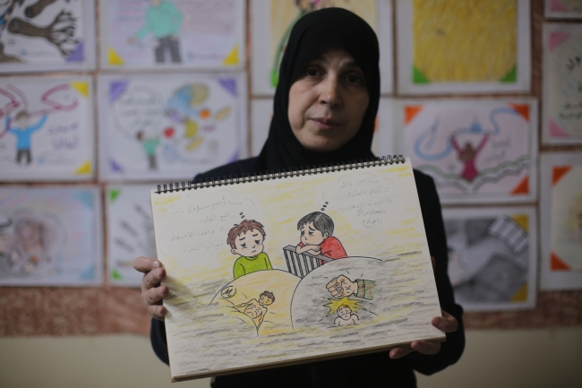 Doğu Guta'daki trajediyi resmetti