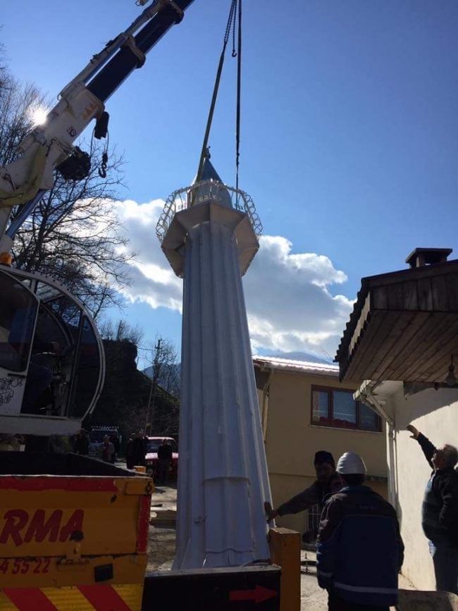Rize'de minaresiz camiye pratik çözüm