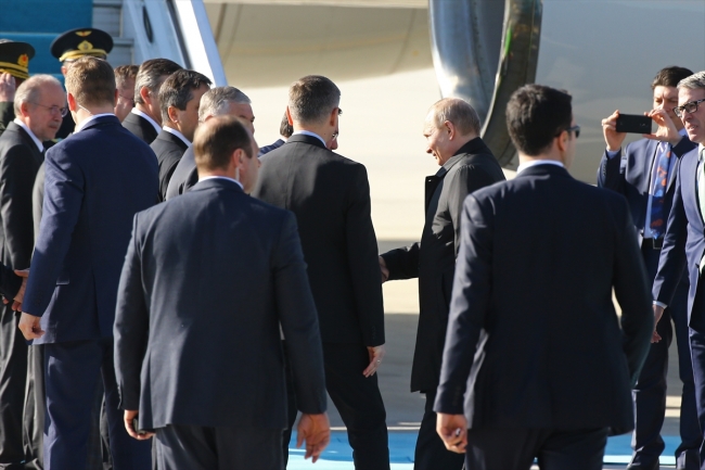 Cumhurbaşkanı Erdoğan, Ruhani ve Putin'i uğurladı