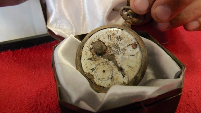 Kurşunu durduran saat müzede sergilenmeyi bekliyor