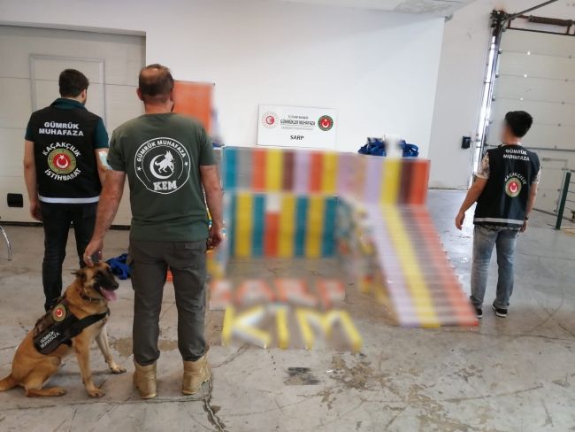 Sarp Sınır Kapısı'nda kaçak sigara tütünü operasyonu