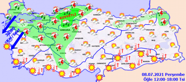 Meteoroloji'den 9 il için sağanak uyarısı