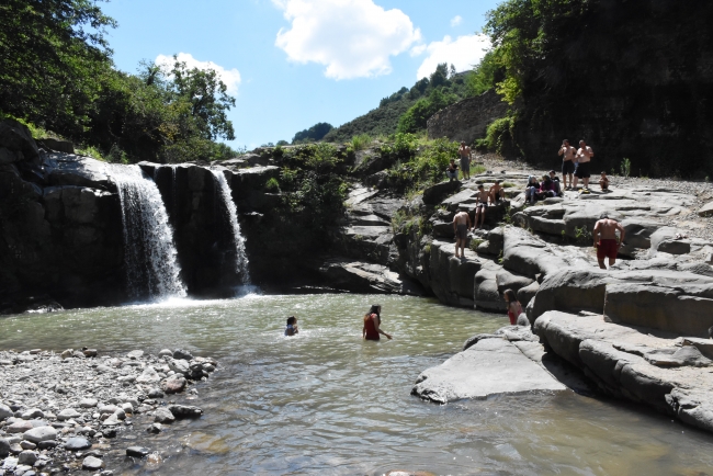 Ordu'da Çiseli Şelalesi'ne yoğun ilgi